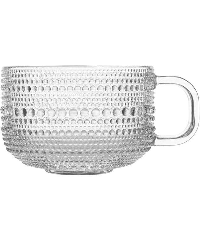 Fortessa Jupiter Glass, 13.5 Ounce Tea/Cappuccino Cup (Set of 6), Clear