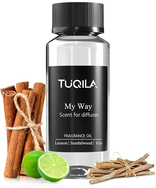 Tuqila Hotel Luxury Waterless Diffuser Oil My Way, Essential Scent Oil Usage Cold Air Waterless Diffuser, Scents Oils Bottle120 ML Home Natural Flavour