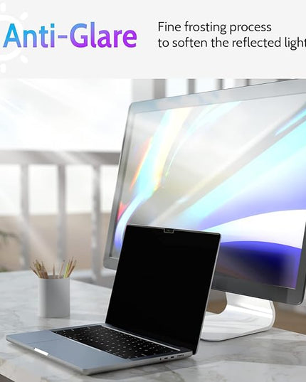 Magnetic Privacy Screen for Macbook Air 13.6/13 Inch (2022-2025, M2, M3, M4), Removable Matte Anti Glare Blue Light Protector Private Security Filter for 13.6inch Mac Laptop Computer