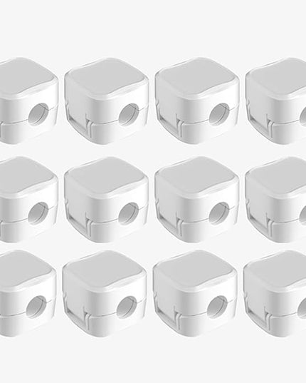 IFNOW 12 Pack Magnetic Cable Clips Cord Organizer White Self Adhesive Cord Holder Under Desk Cable Management for Home,Office,Car,Desk,Nightstand