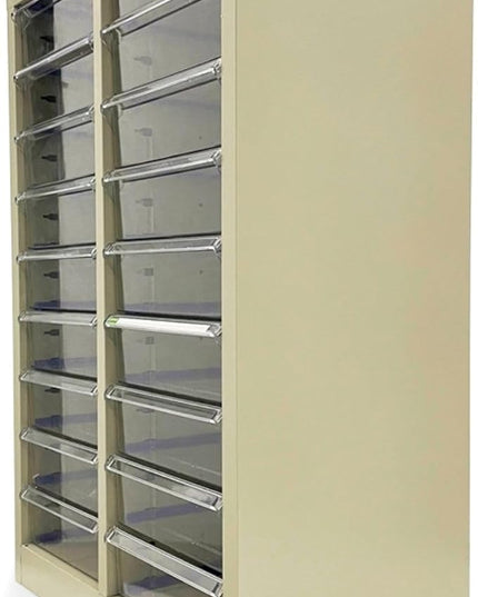File Cabinet 18 Medium Transparent Drawers Vertical Home Office Storage Paper Organizer Document Cabinet