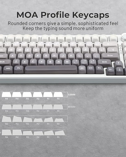 134 Keys MOA PBT Keycaps Set for Cherry Gateron MX Switches Mechanical Keyboard Key Cap (Gradient Gray)