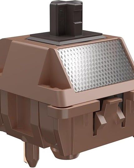 DUROCK Mocha Chocolate T1 Switches, Full POK T1 Tactile Switch 62g Long Spring, Light Diffuser 5 Pins Lubed Mechanical Keyboard Switches (90pcs)