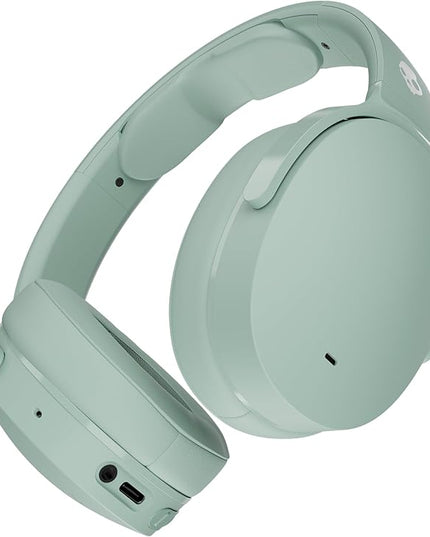 Skullcandy Hesh ANC Wireless Over-Ear Bluetooth Headphones, Active Noise Cancelling, Up to 22 Hrs Battery, Foldable Lightweight Design, Microphone for iPhone Android - Preppy Sage