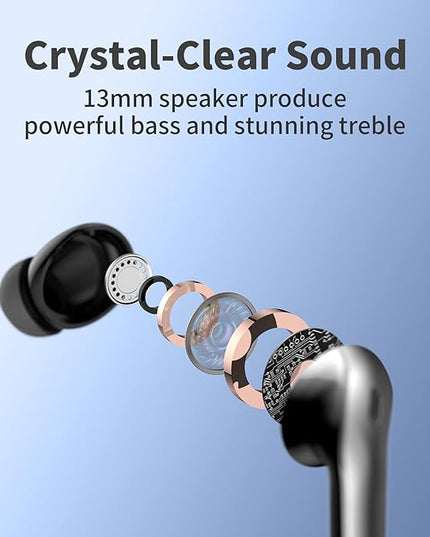 TAGRY 2 Sets X08 Pink and Black Bluetooth Headphones True Wireless Earbuds 60H Playback Ear Buds with Wireless Charging Case in-Ear Earbuds with Mic