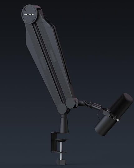 IXTECH Microphone Boom Arm Mic Arm for Blue Yeti Shure Sm7b Hyperx QuadCast Rode At2020 and Fifine Mic Stand for Gaming Podcasting and Streaming CAPTAIN Model