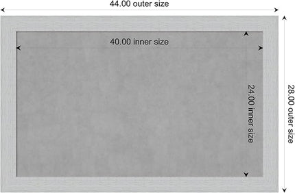 Amanti Art White Framed Magnetic Board 28x44 Large Vision Board for use with Magnets, 100% Metal Sheet to Display Items as Office Decor or for Home Organization in mudroom, Kitchen or Kids Room