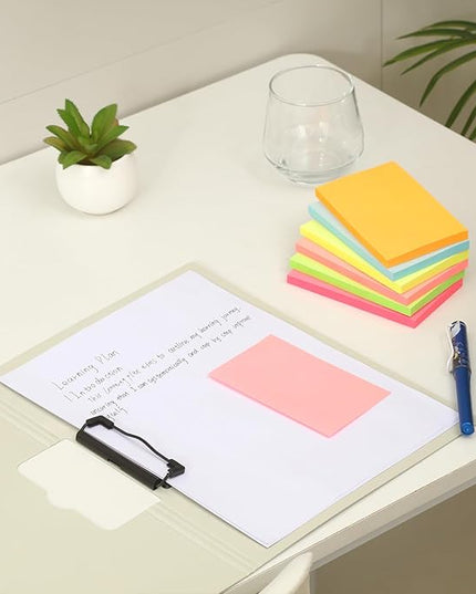 1920 Sheets 3 in x 5 in Large Sticky Notes, 76 x 127 mm 6 Pads Assorted Self-Stick Pads for Notebook,Office,School and Home,80 Sheets/Pad (24 Pads Brillant)
