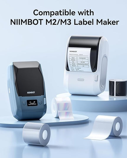 NIIMBOT M2/M3 Labels Low-Temperature Label Paper 0.98'' x 0.37'' (385Labels/Roll), Liquid Nitrogen Medical Scientific Research Sample Detection Centrifuge Tube -198°C Freezing Adhesive Sticker