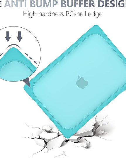 Batianda for New MacBook Air 13.6 inch Case 2025 M4 2024 2022 Release Model A3240 A2681(M2) A3113(M3), Heavy Duty Shockproof Protective Hard Shell with Fold Kickstand & Keyboard Cover, Light Blue