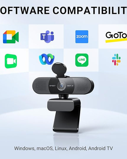 EMEET 2024 Upgraded C960 Webcam for PC, Autofocus, 1080P HD, 73° View Angle, Computer Camera w/Privacy Cover and Microphone, Plug and Play USB Webcam for Video Calling/Zoom/Teams/Google Meet