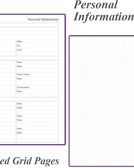Daily Planner Undated - B5 To Do List Notebook Hourly Schedules, Spiral Appointment Planner for Women and Men, PVC Hardcover, Inner Pocket, Elastic Closure, 7" x 10", Purple