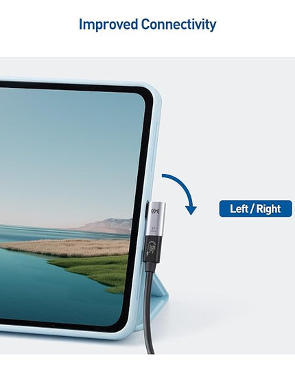 Cable Matters 2-Pack 40Gbps Flat Right Angle USB C Adapter, Up to [4K@240Hz Video, 240W Charging, 40Gbps Data Transfer] 90 Degree USB C Adapter, Compatible with Thunderbolt 4, iPhone 16, Steam Deck