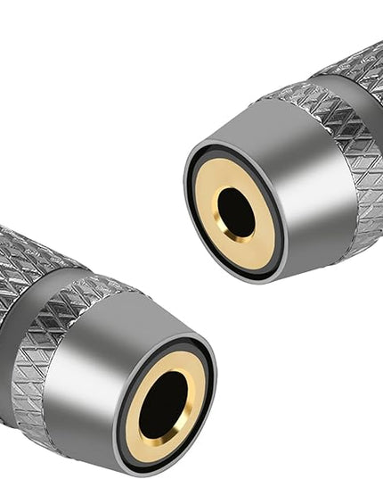 GEEKRIA 4.4mm Male to (1/8'') 3.5mm/2.5mm Balanced Female Headphones Adapter, Aluminum Alloy Conversion Audio Plug, Gold Plated (2 Pack)