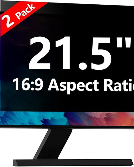 【2 Pack】 Computer Privacy Screen Protector 21.5 Inch with Hp Dell Asus Samsung LG and More, Removable Security Shield Filter for 16:9 Aspect Ratio Monitor Like ViewSonic Sceptre