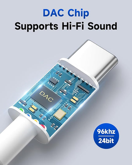 USB C to 3.5mm Audio Headphone Adapter, Type C to Jack Dongle Adapter Cable Cord Compatible with Apple iPhone 17/16/15 Pro Max Plus, iPad, MacBook, Samsung Galaxy S24 S23 S22 S21 Ultra (500-Pack)