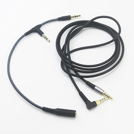NewFantasia Replacement Audio Cable 3.5mm 5 Pole Male Compatible with SteelSeries Arctis Nova 1, 1X, Pro, 7, 7X, 1P Gaming Headset 1.3meters/4.3feet