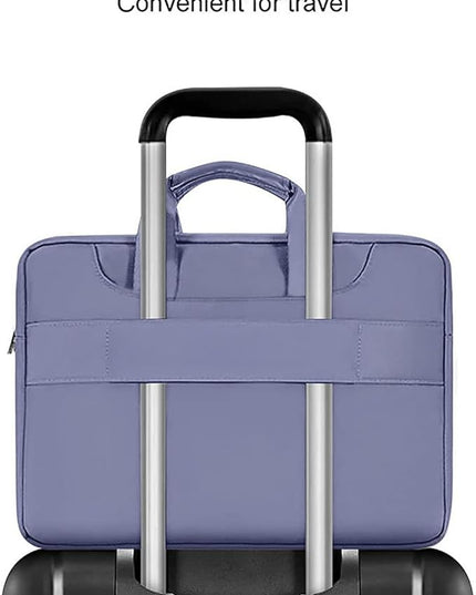 MOSISO 360 Protective Laptop Shoulder Bag Compatible with MacBook Air/Pro, 13-13.3 inch Notebook, Compatible with MacBook Pro 14 inch M5 M4 M3 M2 M1,Matching Color Sleeve with Belt, Lavender Gray