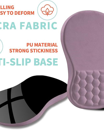Ergonomic Mouse Pad Wrist Support with Memory Foam Massage Bulge, Carpal Tunnel Pain Relief Mousepad Wrist Rest for Mouse(12x8 inch, Purple)
