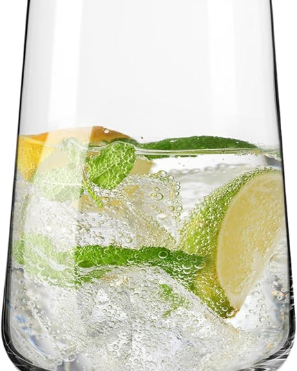 Krosno Water Glasses, 16.5 oz, Set of 12, Infinity Collection, Lead-Free Premium Crystalline Glassware, Everyday Drinking Glasses, Dishwasher Safe, Made in Europe