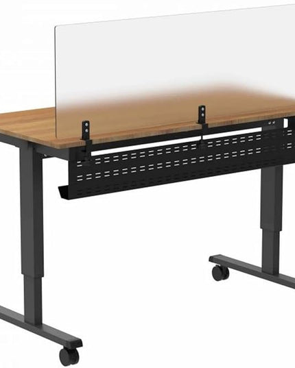 Stand Up Desk Store Under Desk Cable Management Tray Black Horizontal Computer Cord Raceway and Modesty Panel (Black, 39")