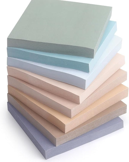 Vintage Colors Sticky Notes 3x3 inch, 8 Pads, Self-Stick Note Pads, Super Sticky Self-Adhesive Sticky Notes, 8 Pads/Pack, 80 Sheets/Pad