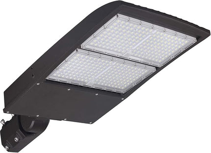 300W LED Parking Lot Light 4000K Neutral White, 40500lm, DLC Premium UL Listed, Slip Fitter Mount, 1-10V Dimmable, 20KV Surge Protection, Shoebox Area Light