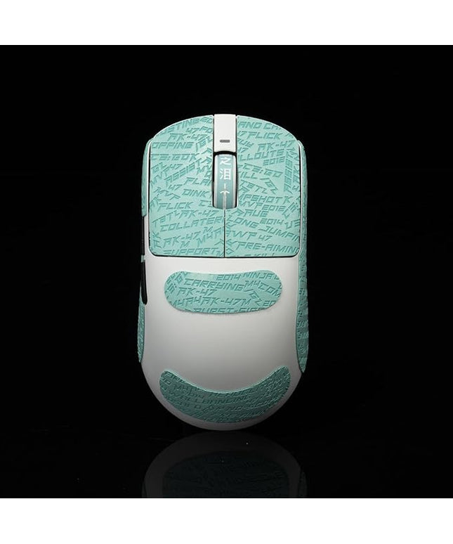 Gamer Mouse Grip Tape Sticker for VGN Dragonfly R1 Pro MAX VXE Non Slip Suck Sweat Pre Cut Easy Install CS Letter Cyan