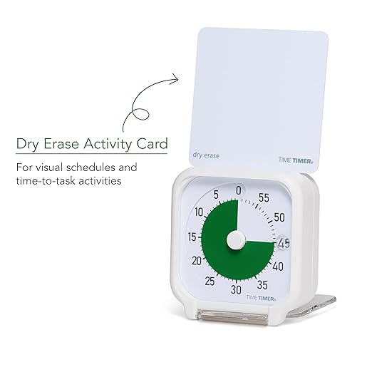 Time Timer 3 Inch Visual Timer – 60-Minute Quiet Portable Countdown Timer for Kids, Teachers, Students & Adults – Helps with Focus, Transitions, ADHD, Autism & Time Blindness – (Green & White)