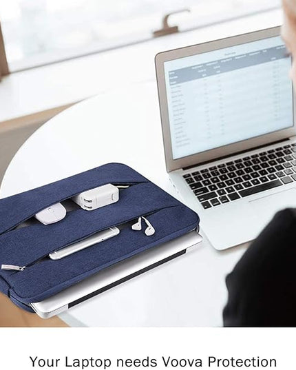 Voova 14 15 Inch Laptop Sleeve Case, Waterproof Computer Bag Cover Compatible with MacBook Air 15 M2/M3/M4 2022-2025, MacBook Pro 15, Hp chromebook 14, 14-15” Dell Lenovo Acer Asus, Blue
