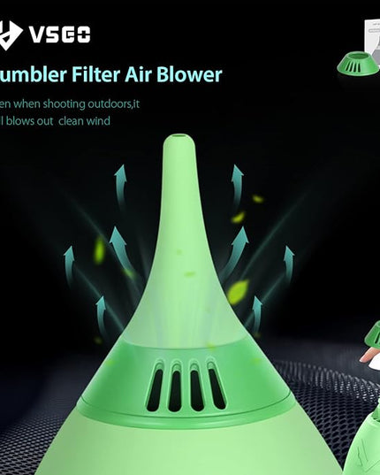 VSGO Camera Air Blower with Filter Compressed Air for for Nikon, Sony, Canon Lens and Sensor Cleaning, Tumbler Design Green (V-B014E)