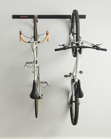 Rubbermaid FastTrack Garage Storage Bike Storage Kit, 3 Piece, All in One Rail Hook Kit Organizer, Heavy Duty Organization for Home/Garage/Wall/Shed
