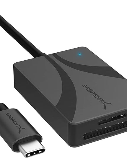 SABRENT USB Type-C Card Reader, Dual-Slot UHS-II SDXC and microSDXC SD 4.0 (CR-CSDM)