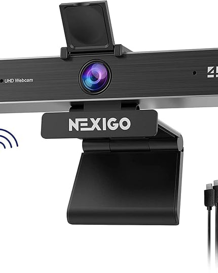 NexiGo Zoom Certified, N950P 4K Zoomable Webcam with Remote Control, Sony_Starvis Sensor, 5X Digital Zoom, Pro Web Camera with Dual Stereo Mics, for Zoom Skype Teams Twitch