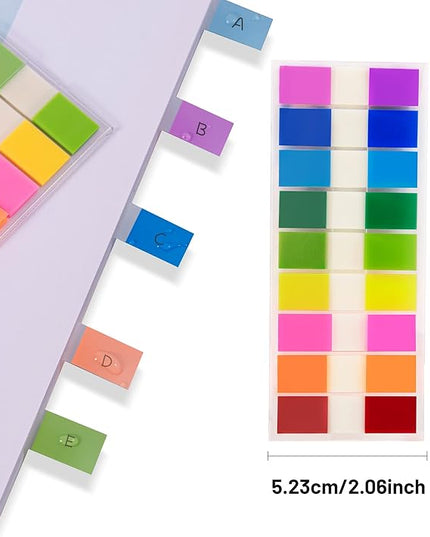 Golcellia 756 Pieces Transparent Sticky Notes Page Markers Book Tabs Page Tabs, Pop Up Index Tabs,Tabs for Annotating Books