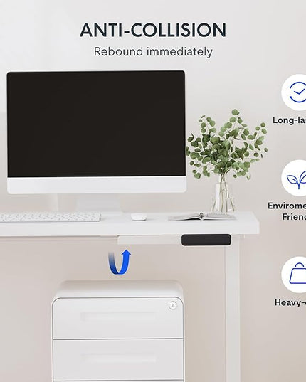 FLEXISPOT L Shaped Standing Desk, 71 x 63 Inch Electric Height Adjustable Corner Desk, Sit Stand Computer Workstation, Preset Controller, Home Office, White Frame with White Top, White Drawer