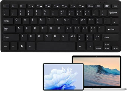 Compact Quiet Keyboard for Laptop, USB Lightweight Keypad - Portable Ultra-Slim Typing Device for Laptop Tablet Men Women
