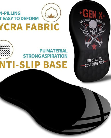 Hokafenle Ergonomic Mouse Pad Wrist Support with Massage Design, Wrist Rest Pain Relief Mousepad with Memory Foam&Non-Slip PU Base, Mouse Pads for Wireless Mouse & Desk (12x8 inch,Gen X)