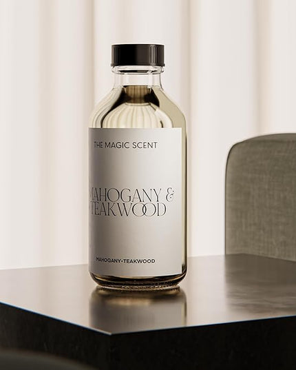 The Magic Scent Mahogany & Teakwood Diffuser Oil - Hotel & Home Luxury Scents Inspired by Abercrombie & Fitch - Diffuser Oil Scents for Home Designed for Use in All Diffusers - 16.9 fl oz, 500 mL
