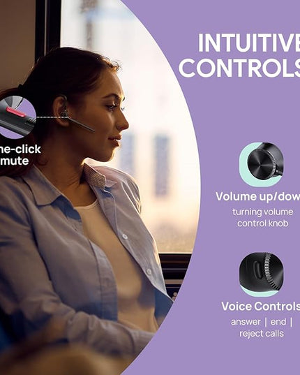 Yealink Bluetooth Headset BH71 Pro,Teams Zoom Certified,Single Ear Wireless Headset with Charging Case,Bluetooth Earpiece with Noise Canceling Mic,Type-C/A USB Dongle,Connect Mobile/Mac/PC,