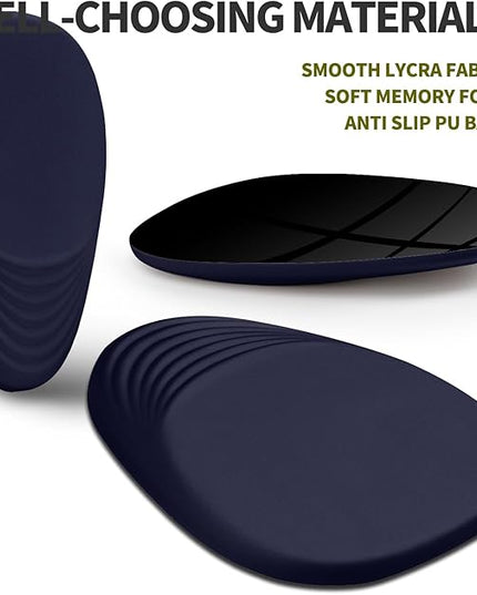 Hokafenle Ergonomic Mouse Pad Wrist Support, Terraced Slope Carpal Tunnel Wrist Pad for Mouse with Unibody Memory Foam, Wrist Rest Pain Relief Mousepad (Dark Blue, 11.8x7.9 in)