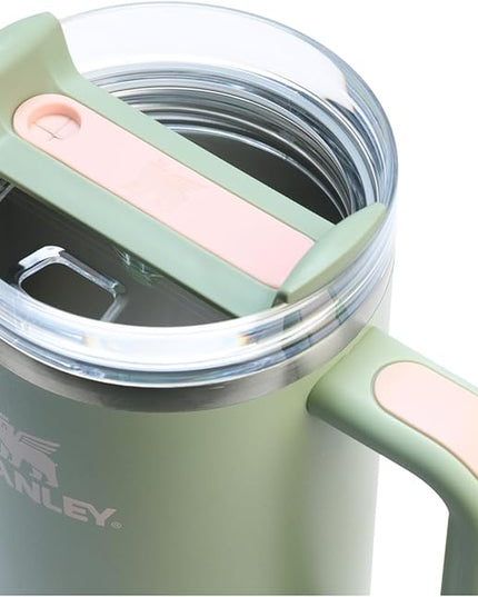 STANLEY Quencher H2.0 Tumbler with Handle and Straw - 40 Fluid Ounces, Flowstate 3-Position Lid, Insulated Stainless Steel, BPA-Free, Cup Holder Compatible, Lichen
