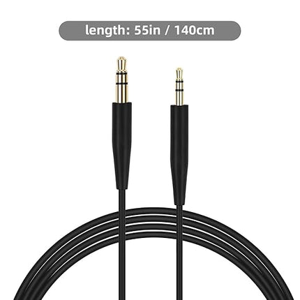 SolidSS 1 Pcs Replacement Gilding Audio Cable Aux Wire 3.5mm to 2.5mm,Headphones Replacement Audio Cable Wire Compatible with Bose QuietComfort QC35 QC25 QC45 QC35II Headphones (No mic)