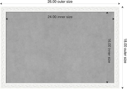 Amanti Art White Framed Magnetic Board 18x26 Medium Vision Board for use with Magnets, 100% Metal Sheet to Display Items as Office Decor or for Home Organization in mudroom, Kitchen or Kids Room
