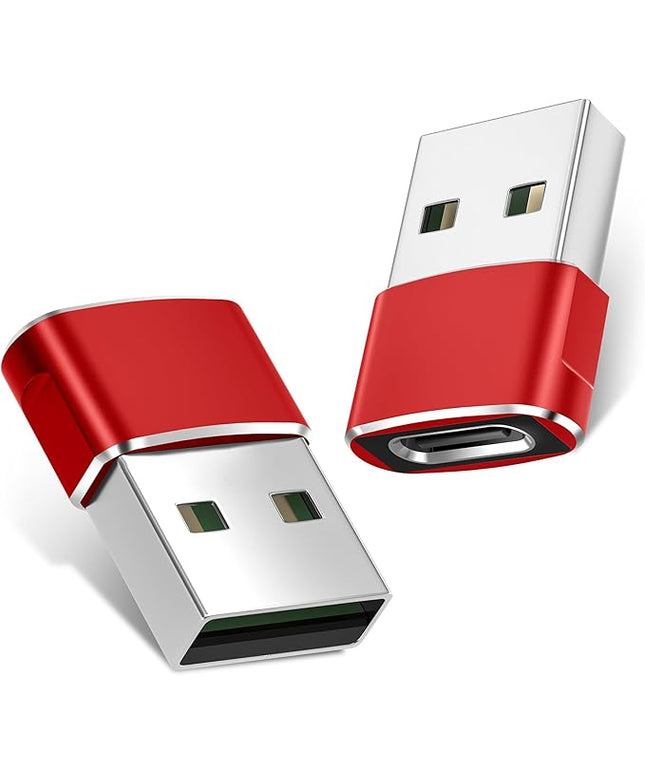 Basesailor USB to USB C Adapter 2 Pack,USB C Female to A Male Charger Type C Converter for Apple Watch Ultra iWatch 7 8 SE, 14 13 12 11 Plus Pro Max Mini,AirPods,iPad Air,Samsung Galaxy S23 S22