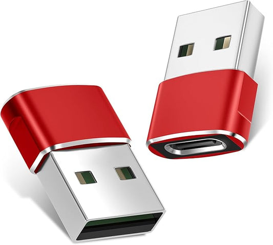 Basesailor USB to USB C Adapter 2 Pack,USB C Female to A Male Charger Type C Converter for Apple Watch Ultra iWatch 7 8 SE, 14 13 12 11 Plus Pro Max Mini,AirPods,iPad Air,Samsung Galaxy S23 S22