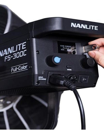 NANLITE FS-300C 300w RGB Studio Spotlight, 2700K-7500K, APP Control,Led Video Light Bowens Mount for Photography, Videography,Live Streamer,Content Creation