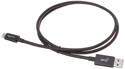 Amazon Basics USB-C to USB-A 3.1 Gen 2 High-Speed Charging Cable, 10Gbps, USB-IF Certified, for Apple iPhone 16/15, iPad, Samsung Galaxy, Tablets, Laptops, 3 Foot, Black