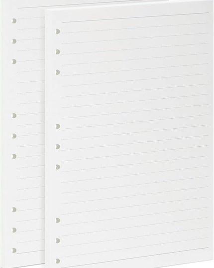 90 Sheets Lined Planner Refill Paper, 255x180mm, 9 Holes Inserts Paper B5 Loose Leaf Notebook Insert for Filofax Bullet Journals Diary