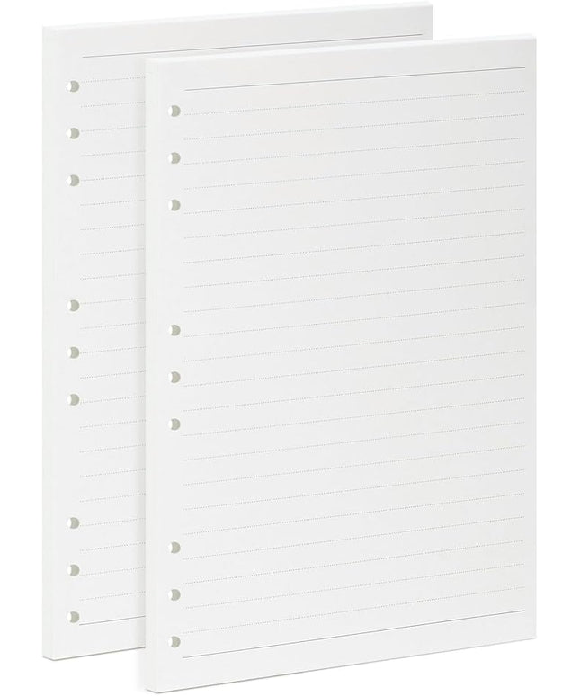90 Sheets Lined Planner Refill Paper, 255x180mm, 9 Holes Inserts Paper B5 Loose Leaf Notebook Insert for Filofax Bullet Journals Diary